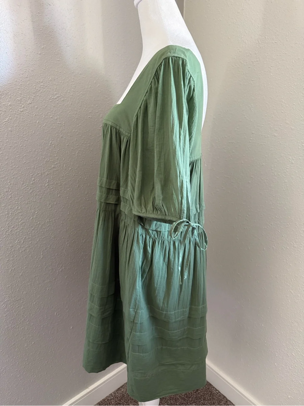 NWT J.Crew Calliste Cotton Voile Mini Dress Green Faded Moss M
